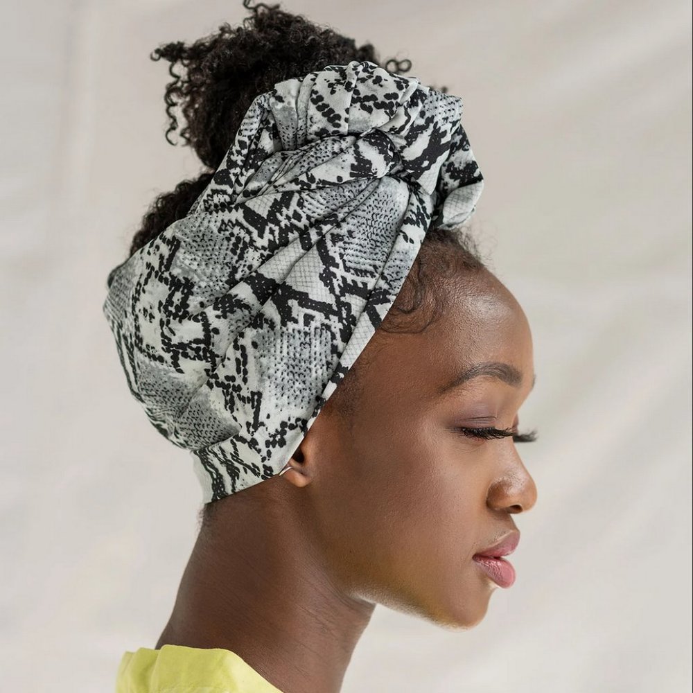 NWT The Wrap Life Flow Head Wrap in Snake Skin